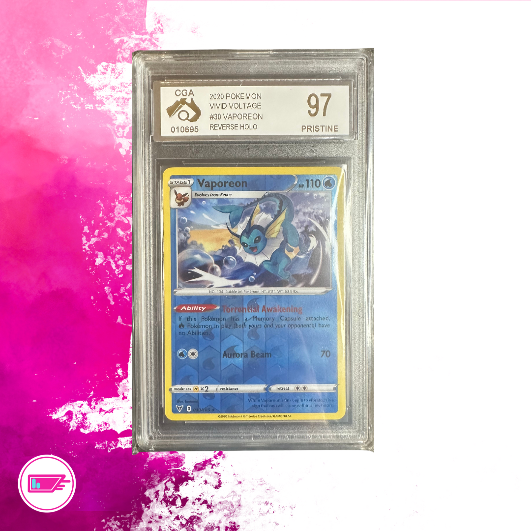 CGA 97: 2020 Pokemon Vivid Voltage - Vaporeon Reverse Holo 030/185