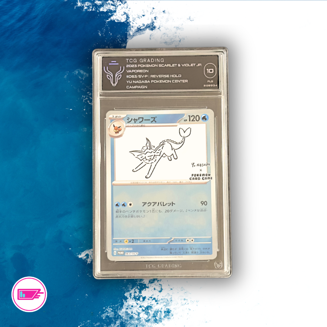 TCG 10 | Vaporeon 063/SV-P Yu Nagaba PCC Japanese Promo | Reverse Holo Graded Card